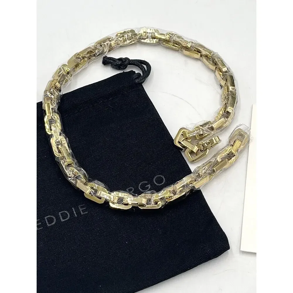 Eddie Borgo 12K Gold Plated Supra Link Polished Collar Chain‎ Necklace New